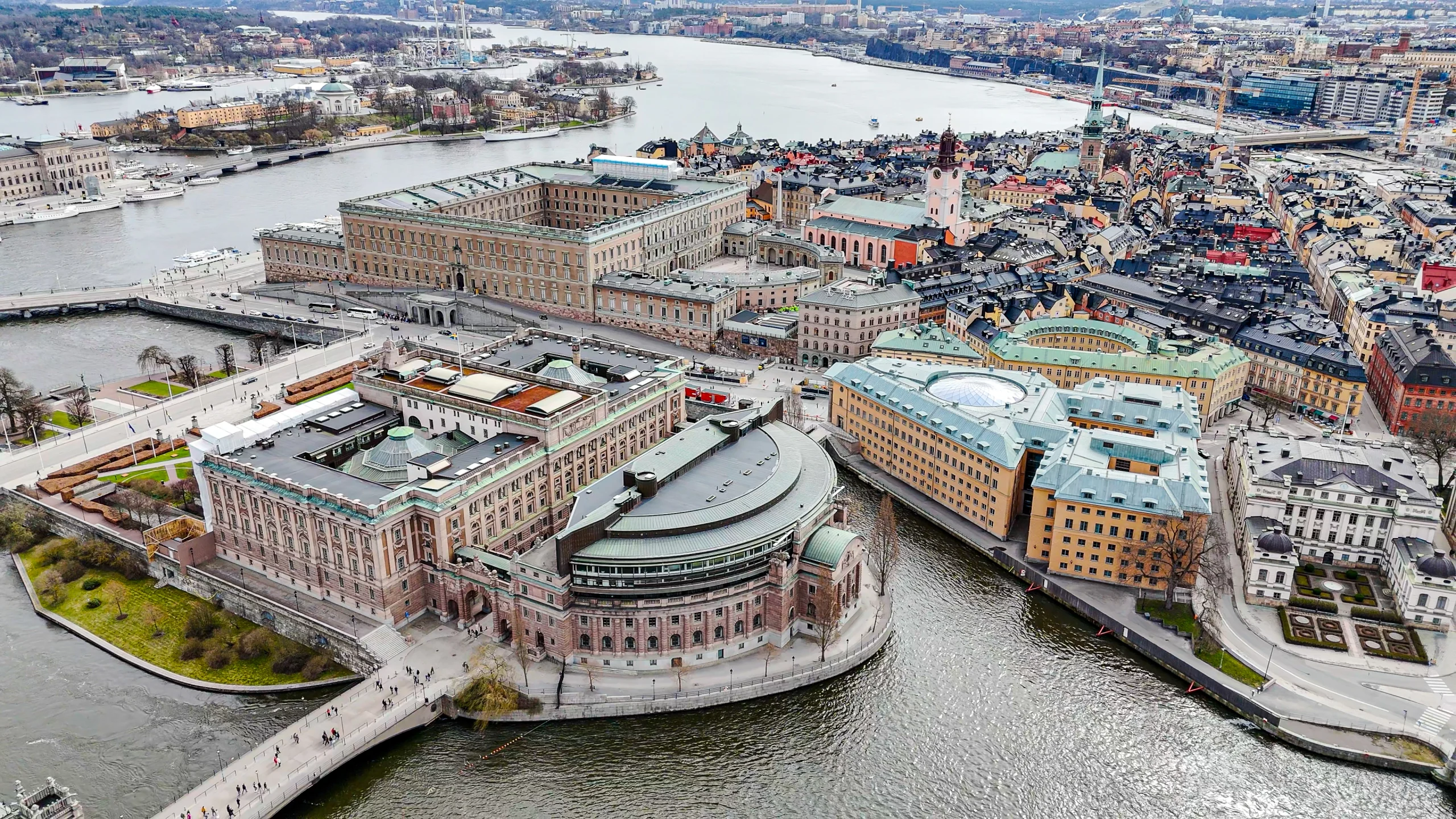 Vy över Riddarholmen och Gamla Stan, Stockholm